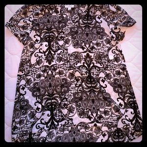 Black patterned work shirt